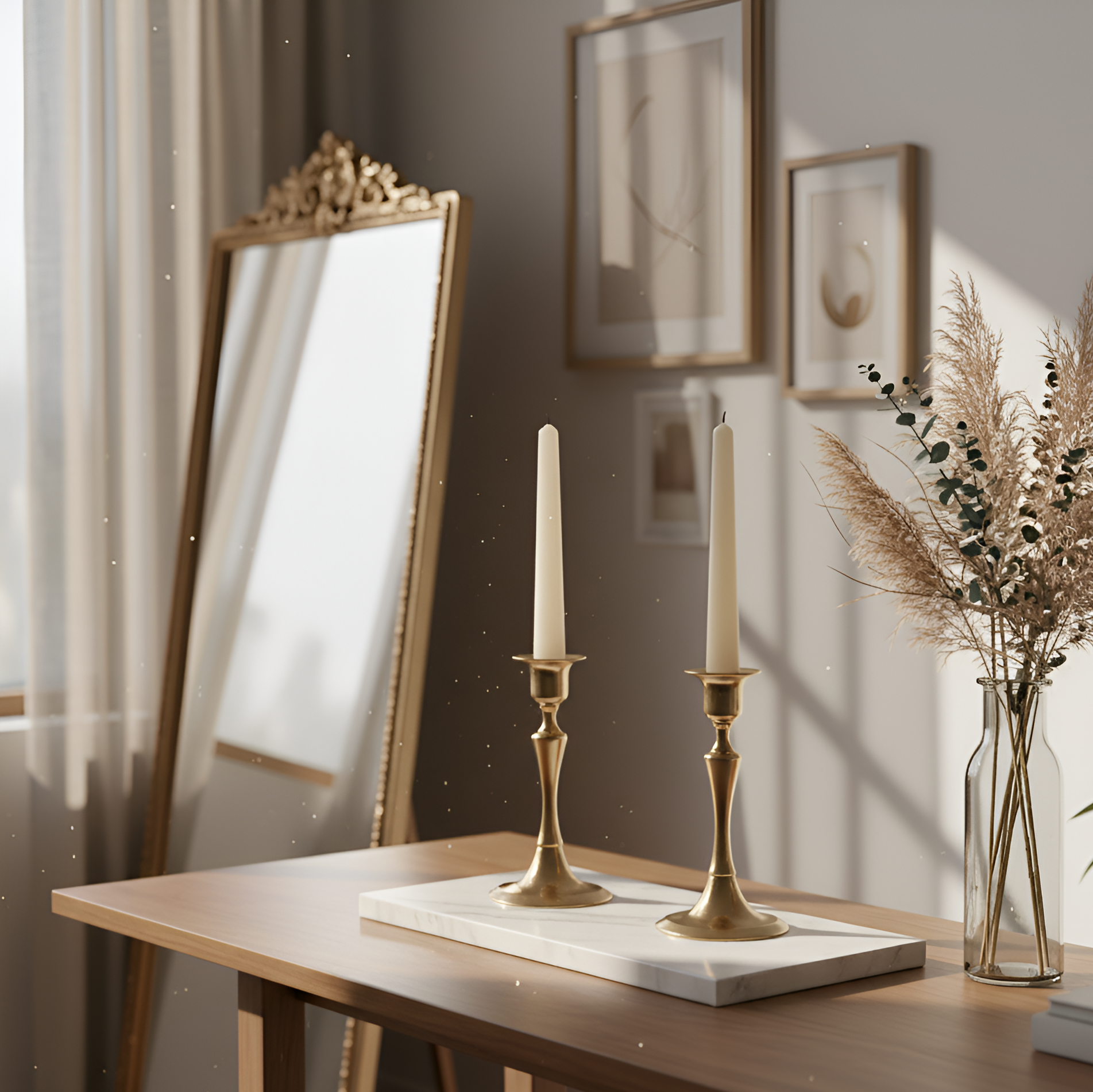 Kerzenhalter-Set aus Messing