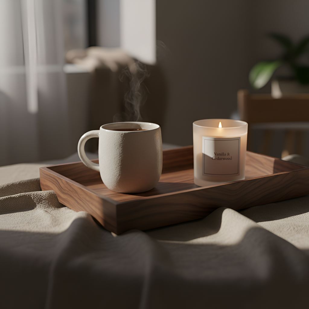 Dekotablett aus Holz