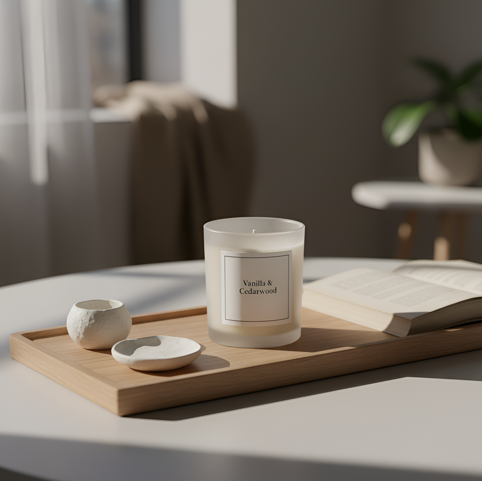 Dekotablett aus Holz