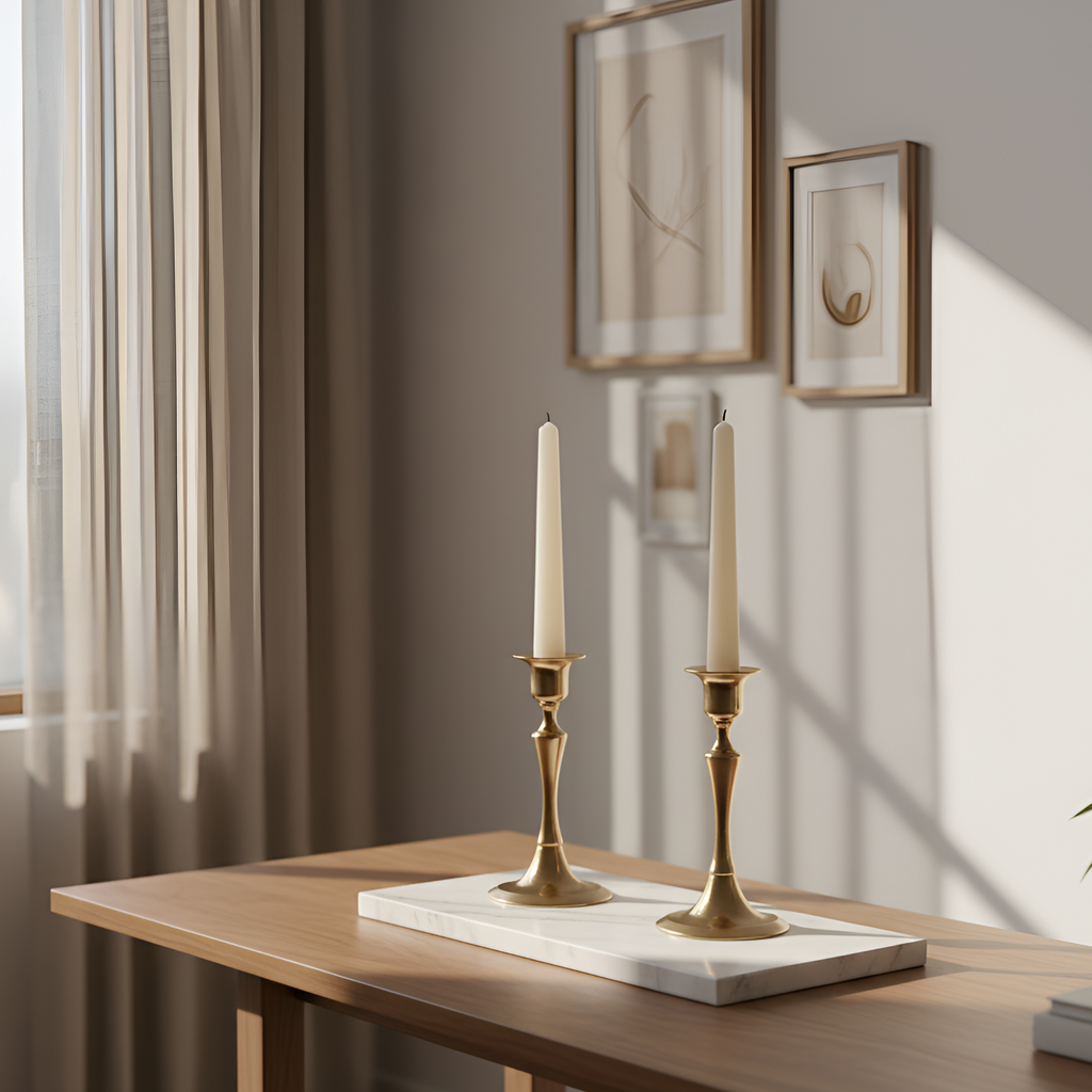 Kerzenhalter-Set aus Messing