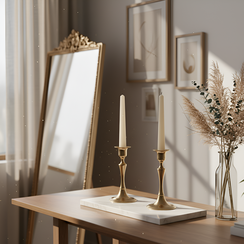 Kerzenhalter-Set aus Messing