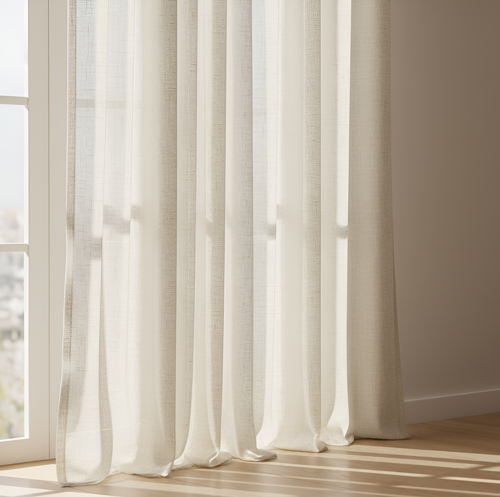 Leinenvorhang-Set